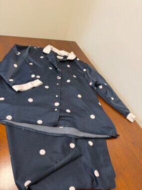 Kate Spade New York Blue White Polka Dot Pajama Set Size XL.